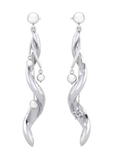 Celestial Flow Earrings in Silver - Front