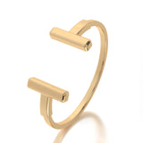 Duality Band Bracelet in Yellow Gold - Angled