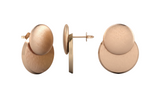 Eclipse Stud Earrings in Rose Gold-MultiView