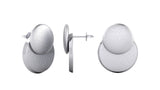 Eclipse Stud Earrings in White Gold-
Multiview