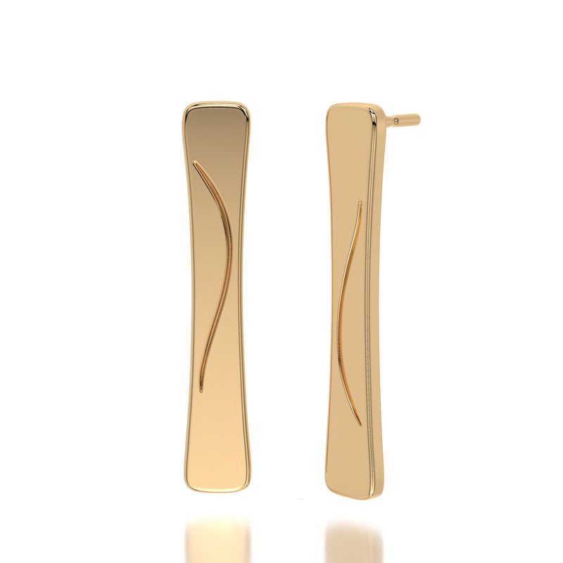Golden Drift Earrings in Yellow Gold -Combination