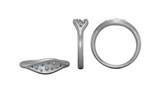 Orion Band Ring in Polished White Gold - Multi View