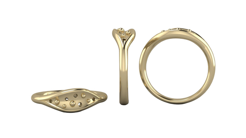 Orion Band Ring in Polished Yellow Gold - Multi View