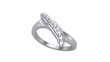 Silver Tide Ring in Silver - Angled