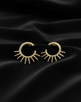 Solar Arc Earrings in Lifestyle