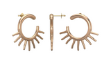 Solar Arc Earrings in Rose Gold-
Multiview