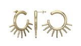 Solar Arc Earrings in Yellow Gold - MultiView