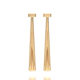 Solar Ray Earrings in Yellow Gold - Front