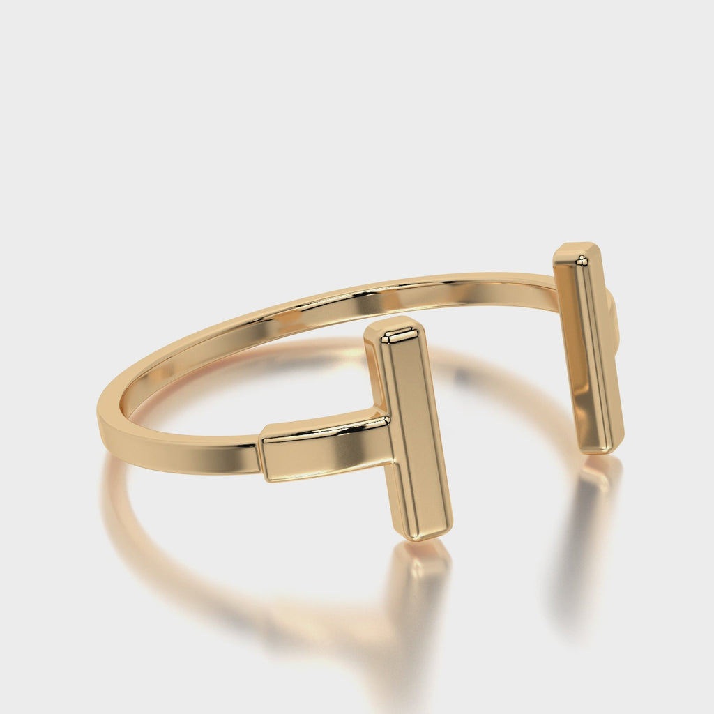 Duality Band Bracelet in Yellow Gold - Product 360 Video